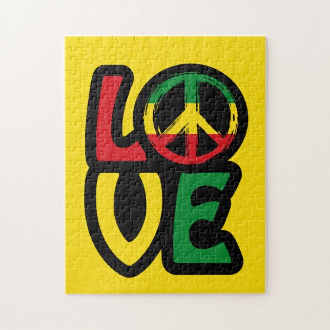 Quebra-cabeça Love Reggae Símbolo de Paz Reggae (Vertical)