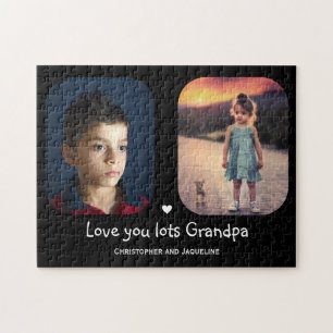 Quebra-cabeça Love You Grandpa 2 Photo Text Template Collage