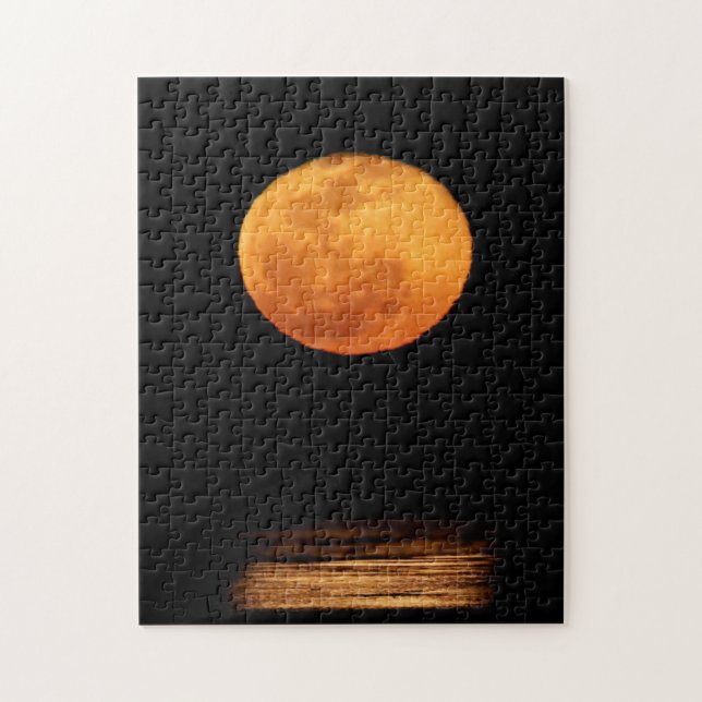 Quebra-cabeça Lua Cheia | Ilha do Padre do Sul, Texas (Vertical)