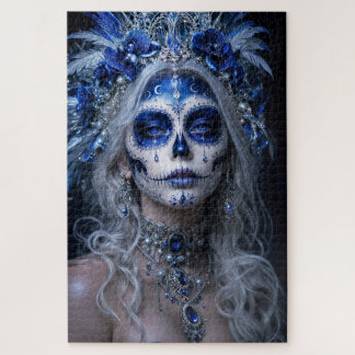 Quebra-cabeça Lua Safira Calavera – Azul Celestial