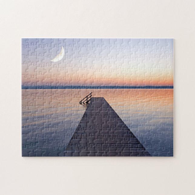 Quebra-cabeça Lua Sobre a Passarela de Buscharner | Lago de Star (Horizontal)