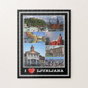Quebra-cabeça Lubiana - Eslovênia - I Love -