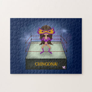 Quebra-cabeça Luchadora Lucha Libre Luta Mug mexicana