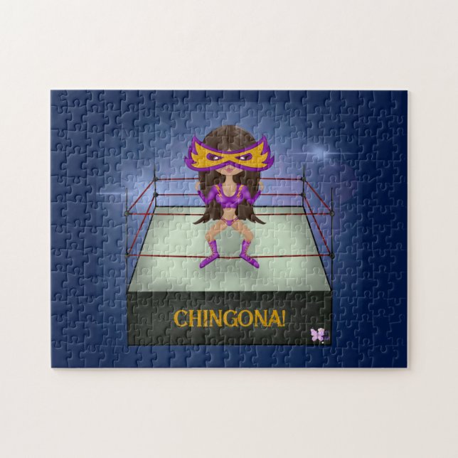 Quebra-cabeça Luchadora Lucha Libre Luta Mug mexicana (Horizontal)