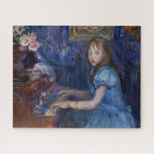 Lucie Leon Playing Piano (por Berthe Morisot)