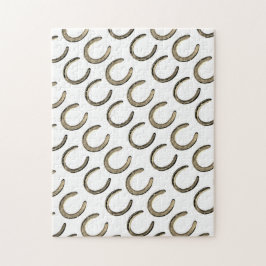 Quebra-cabeça Lucky Horseshoes on White Jigsaw Puzzle