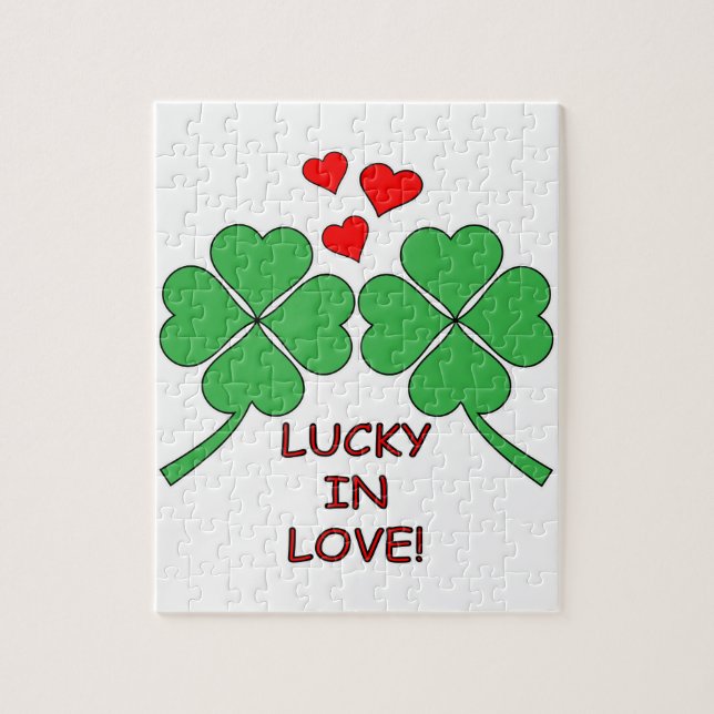 Quebra-cabeça Lucky In Love Heart Clover (Vertical)