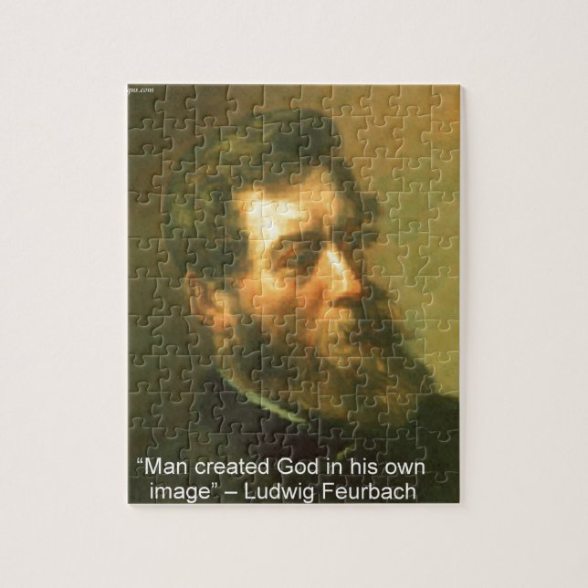 Quebra-cabeça Ludwig Feurbach & O Homem Criou a Cotações de Deus (Vertical)