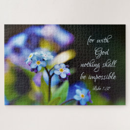 Quebra-cabeça Luke 1:37 Por Deus nada será impossível