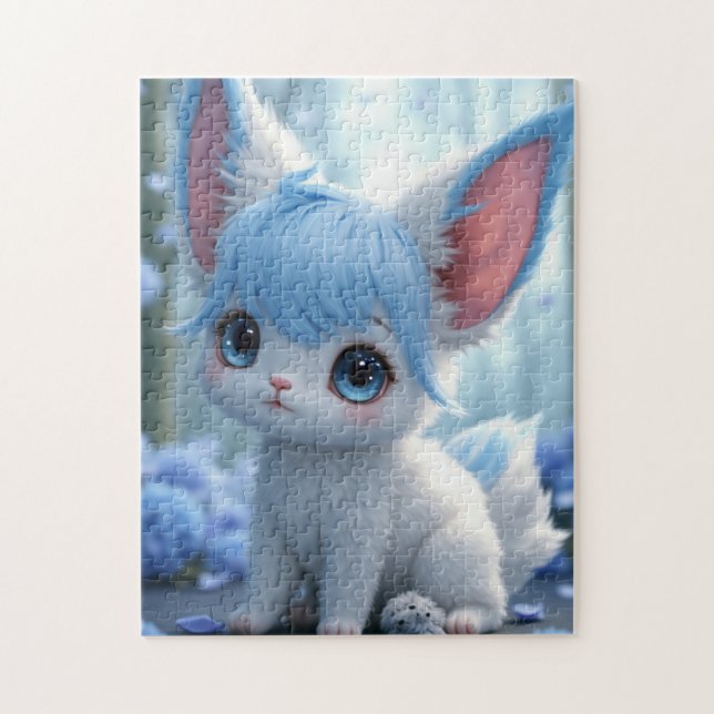 Quebra-cabeça Lunabu in the Blue Blossom Forest Jigsaw Puzzle (Vertical)