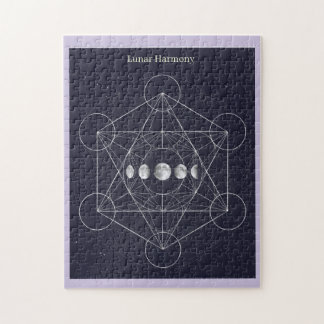 Quebra-cabeça Lunar Harmony Monochrome Art Jigsaw Puzzle