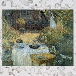 Quebra-cabeça Lunguejo por Claude Monet, Impressionismo Vintage<br><div class="desc">O Luncheon (1876), de Claude Monet, é uma pintura típica de arte impressionista vintage que apresenta um almoço de piquenique na primavera, no jardim, com chá da tarde. Uma criança está brincando tranquilamente no chão com brinquedos. Sobre o artista: Claude Monet (1840-1926) foi o fundador do movimento de pintura impressionista...</div>