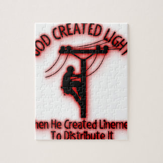 Quebra-cabeça Luz criada deus - bíblia engraçada, design do