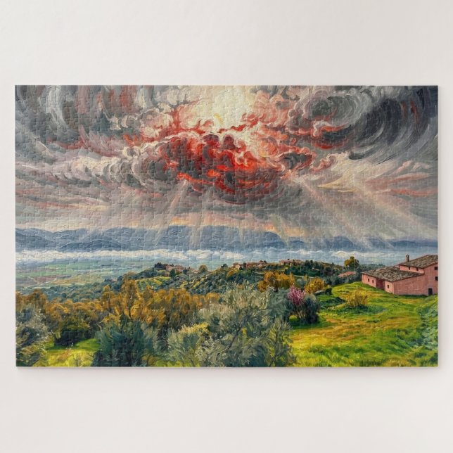 Quebra-cabeça Luz Úmbria: Edição Montefalco Sky Gallery (Horizontal)