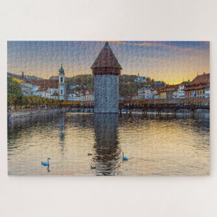 Quebra-cabeça Luzerna, Suiça em Dusk