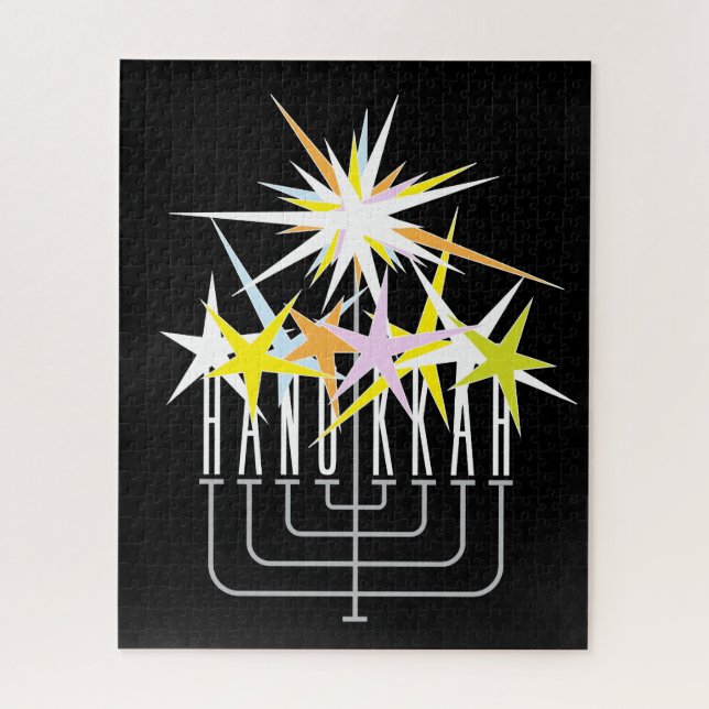 Quebra-cabeça Luzes de Hanukkah (Vertical)