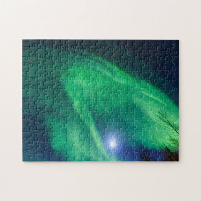 Quebra-cabeça Luzes Nortes Aurora Borealis | Fairbanks (Horizontal)