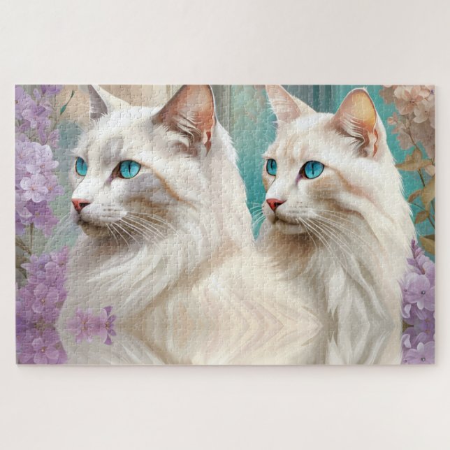 Quebra-cabeça Lynx Point Retrato Siamese (Horizontal)