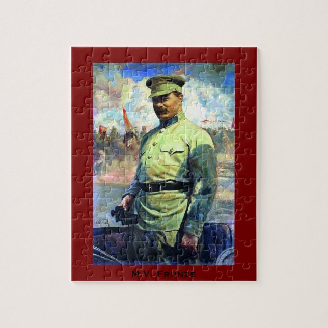 Quebra-cabeça M. Frunze - Oficial soviético, Exército Vermelho - (Vertical)
