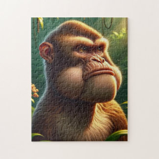 Quebra-cabeça Macaco Ape Contemplativo da Selva - Macaco de Boch