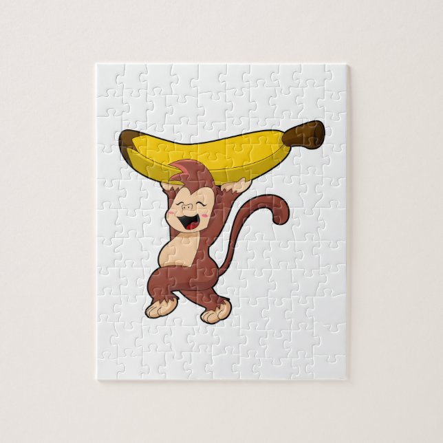 Quebra-cabeça Macaco com Banana (Vertical)