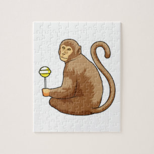 Quebra-cabeça Macaco com pirulito