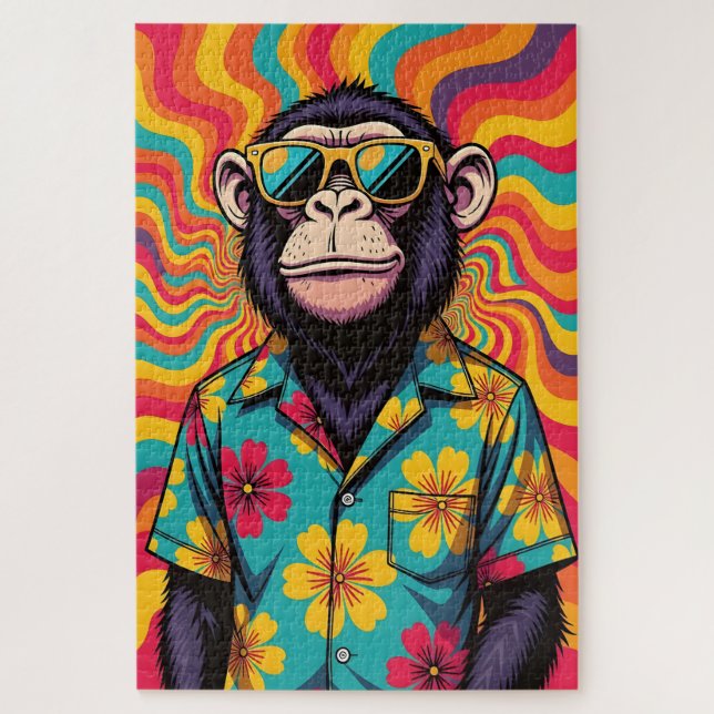 Quebra-cabeça Macaco de pop Art (Vertical)