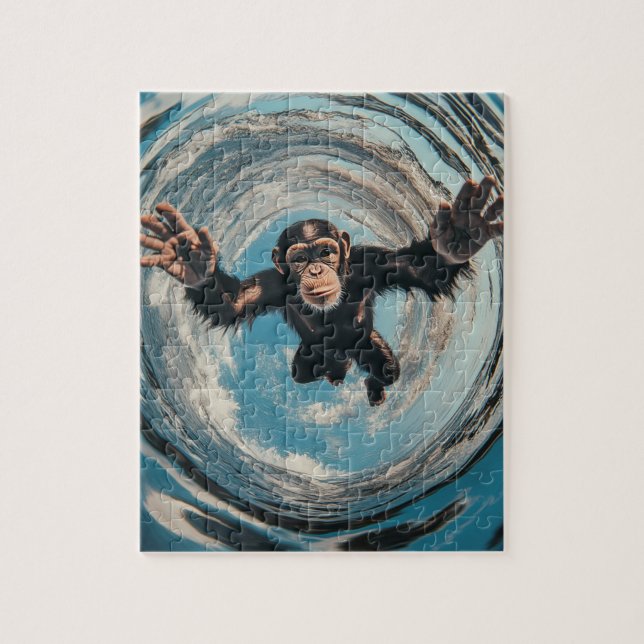 Quebra-cabeça macaco descartado (Vertical)