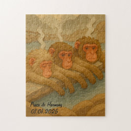 Quebra-cabeça Macaco Engraçado Viagem Whimsical do Japão Persona