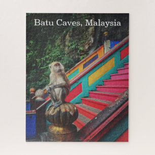 Quebra-cabeça Macaco Macaco em Batu Cavernas, Viagem da Malásia