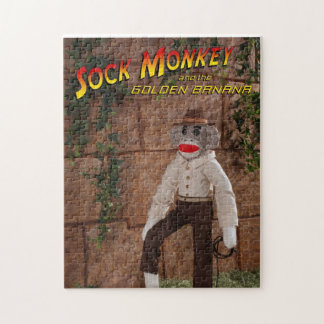 Quebra-cabeça Macaco-meia e Banana-Ouro 11x14
