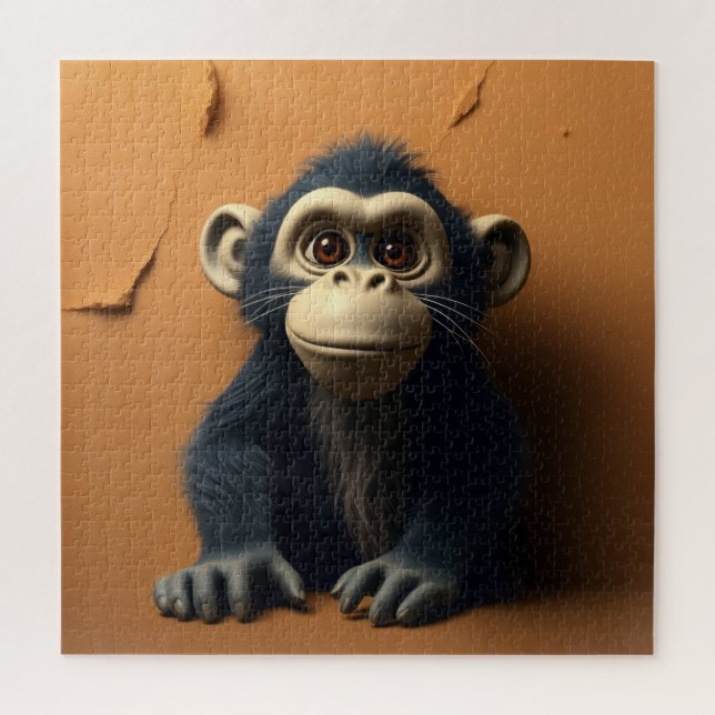 Quebra-cabeça Macaco preto (Vertical)