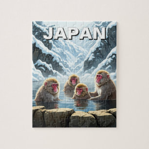 Quebra-cabeça Macacos-da-neve do Parque Jigokudani Japão