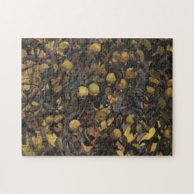 Quebra-cabeça Maçãs nos ramos das árvores (por Serebriakova) (Horizontal)