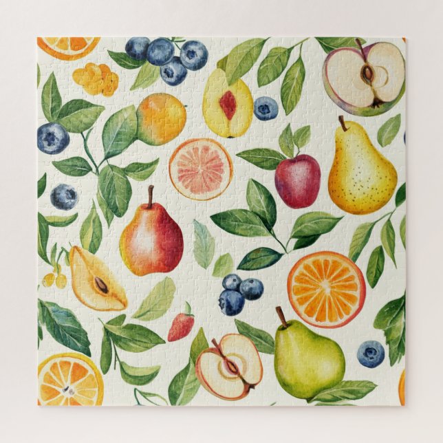 Quebra-cabeça Maçãs Peras Mirtilos Laranjas Frutas (Vertical)