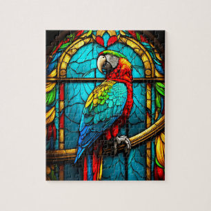 Quebra-cabeça Macaw De Vidro Contido
