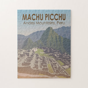 Quebra-cabeça Machu Picchu Peru Viagem Art Vintage