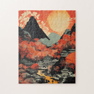 Quebra-cabeça Machu Picchu Viagem Art Vintage JigserQuebra-cabeç