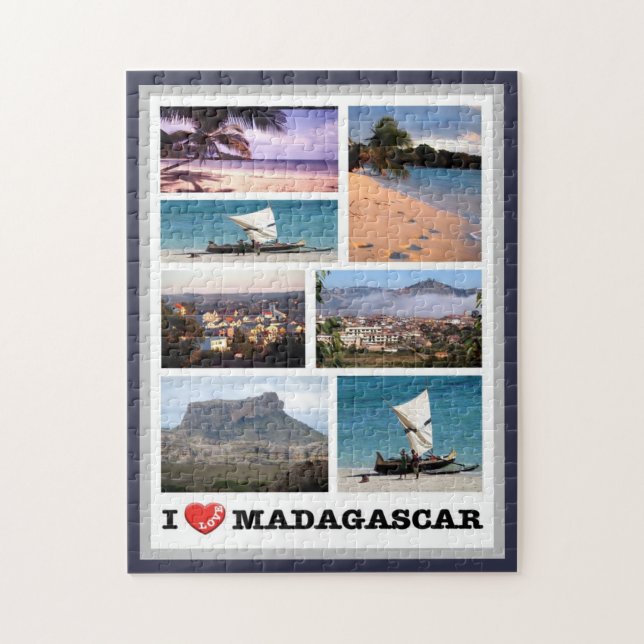 Quebra-cabeça Madagascar - I Love - (Vertical)