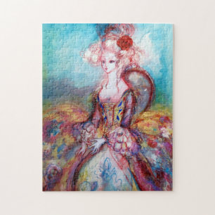 Quebra-cabeça MADAME POMPADOUR - cor-de-rosa azul