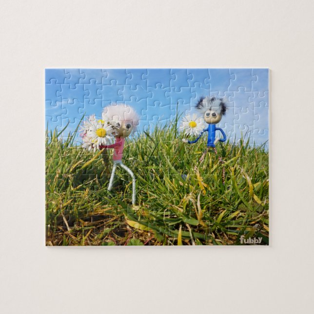 Quebra-cabeça Madeliefjes plukkende fubby's.     (Horizontal)