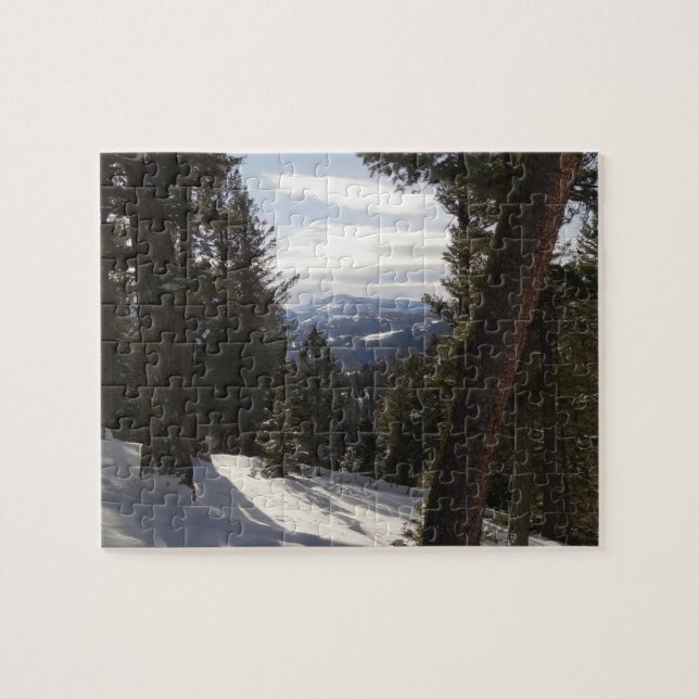 Quebra-cabeça Madison Mountain em inverno em Montana (Horizontal)