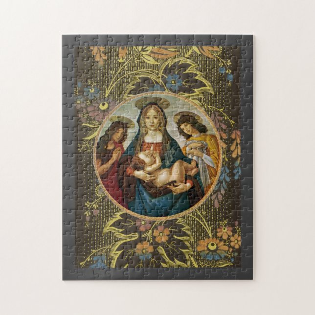 Quebra-cabeça Madona e Menino de Botticelli (Vertical)