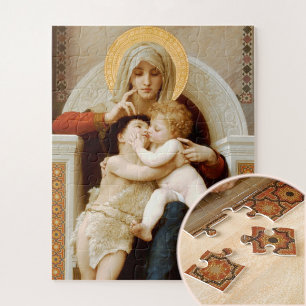 Quebra-cabeça Madonna com a criança e João Batista, Bouguereau