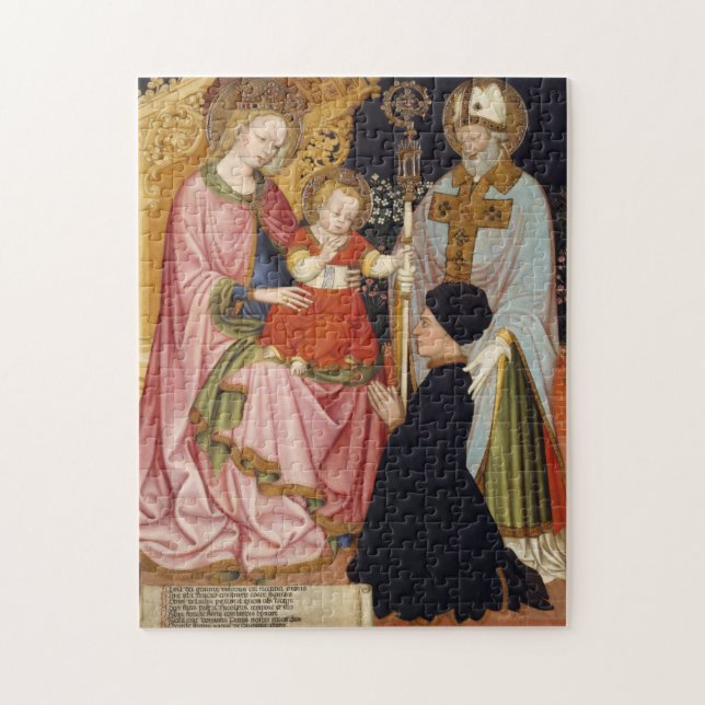 Quebra-cabeça Madonna e criança com o doador (Vertical)