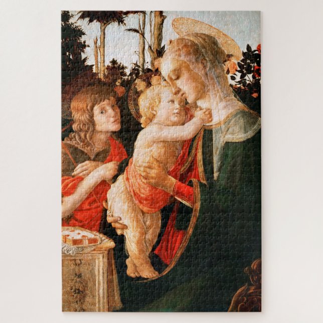 Quebra-cabeça Madonna e Criança com Ruas. (Vertical)