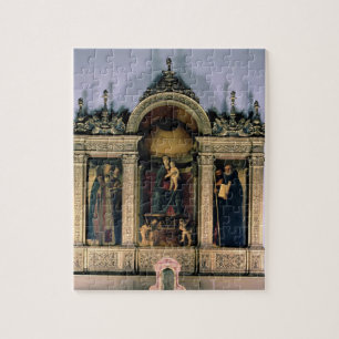 Quebra-cabeça Madonna e criança e santos (altarpiece do