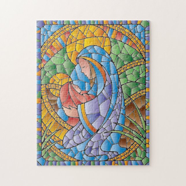 Quebra-cabeça Madonna e Jesus (Vertical)