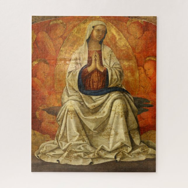 Quebra-cabeça Madonna em Gloria (Virgem Maria Enthroned) (Vertical)