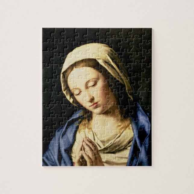 Quebra-cabeça Madonna na oração (óleo em canvas) (Vertical)